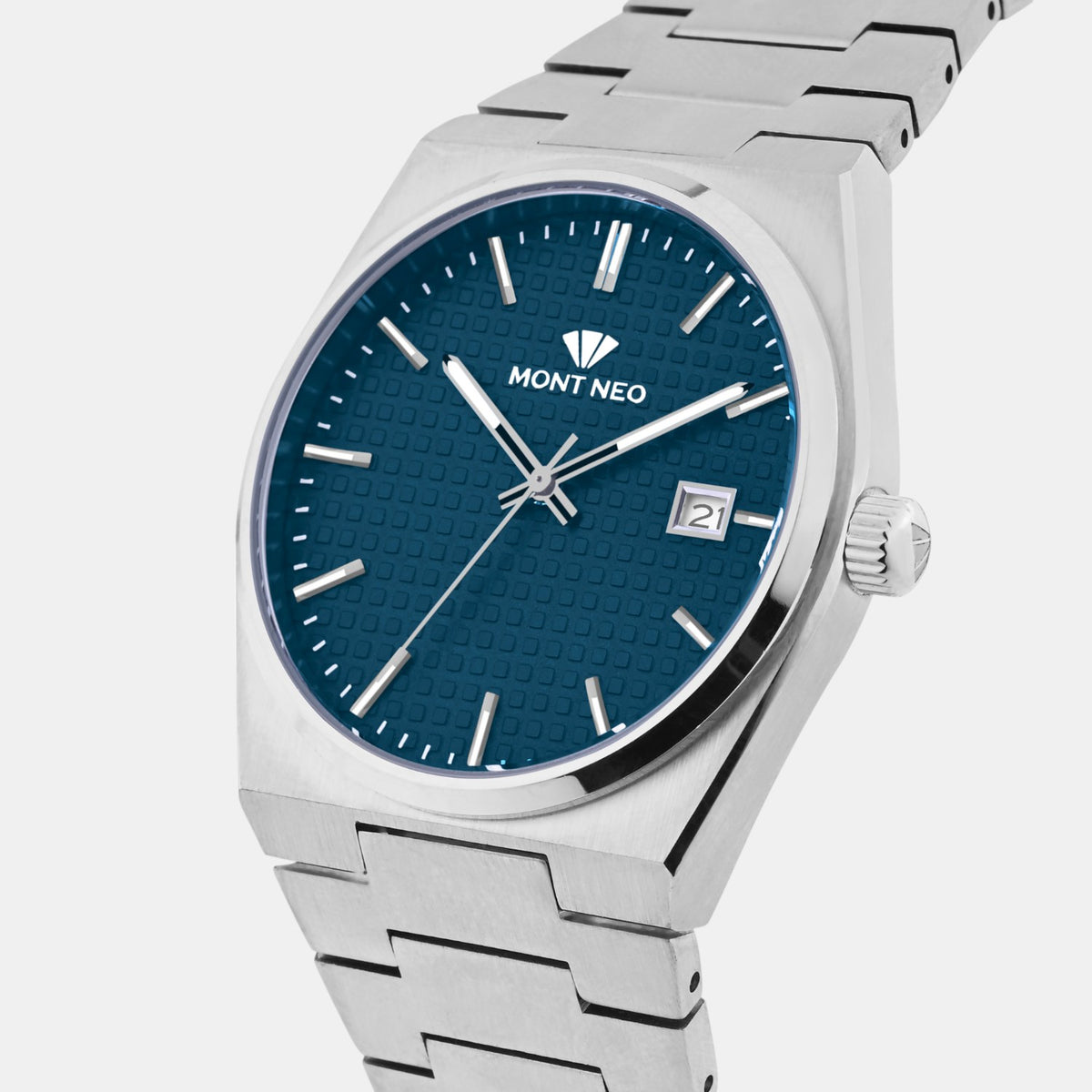 Men Quartz Blue Dial Analog Metal Watch G3509E-M1105