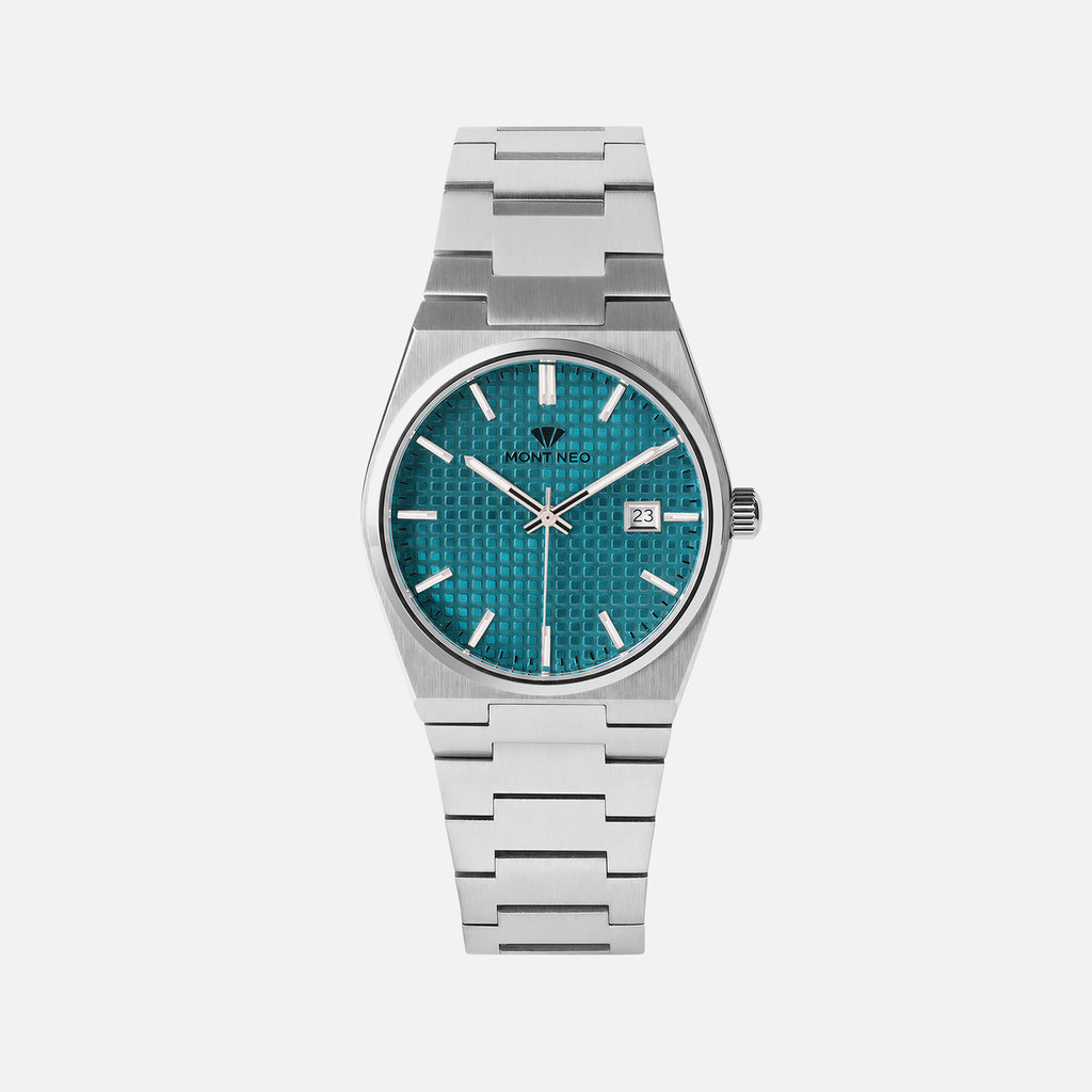 Men Quartz Blue Dial Analog Metal Watch G3509E-M1117