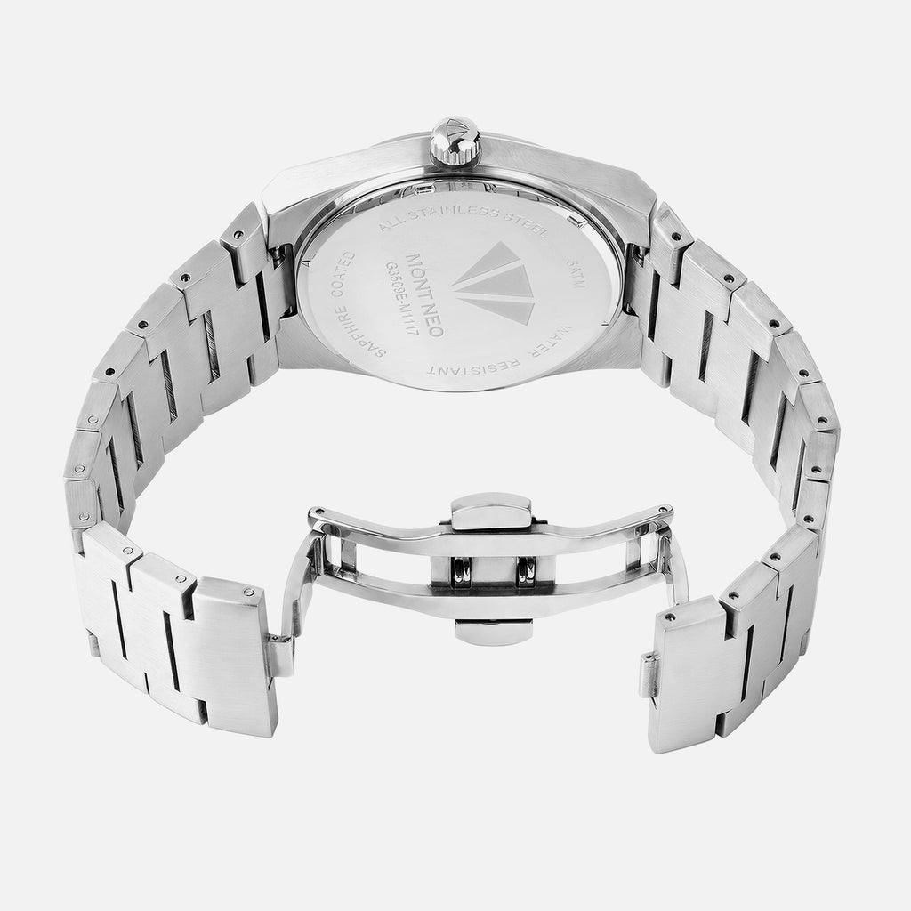 Men Quartz Blue Dial Analog Metal Watch G3509E-M1117