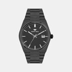 Men Quartz Black Dial Analog Metal Watch 3509E-M4404
