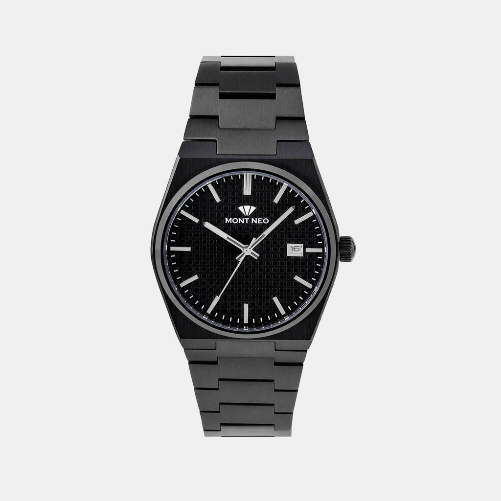 Men Quartz Black Dial Analog Metal Watch G3509E-M4404