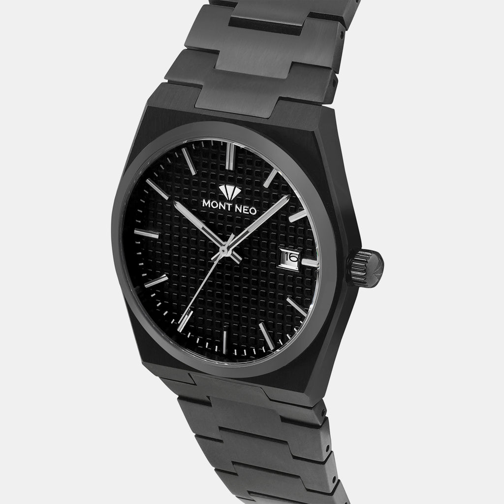 Men Quartz Black Dial Analog Metal Watch G3509E-M4404