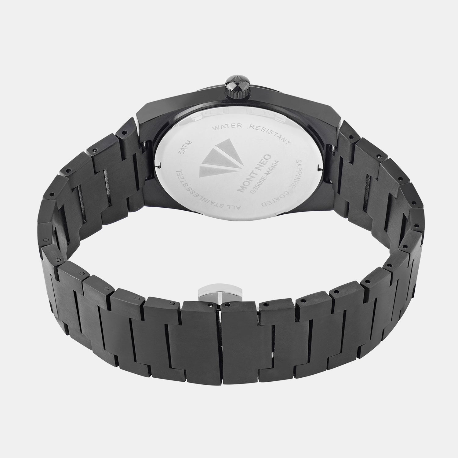 Men Quartz Black Dial Analog Metal Watch G3509E-M4404