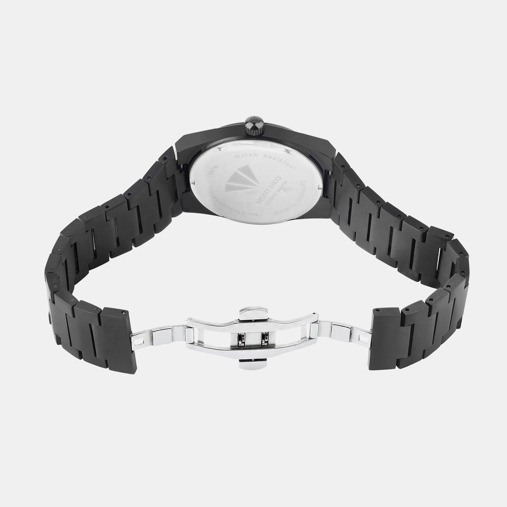 Men Quartz Black Dial Analog Metal Watch G3509E-M4404