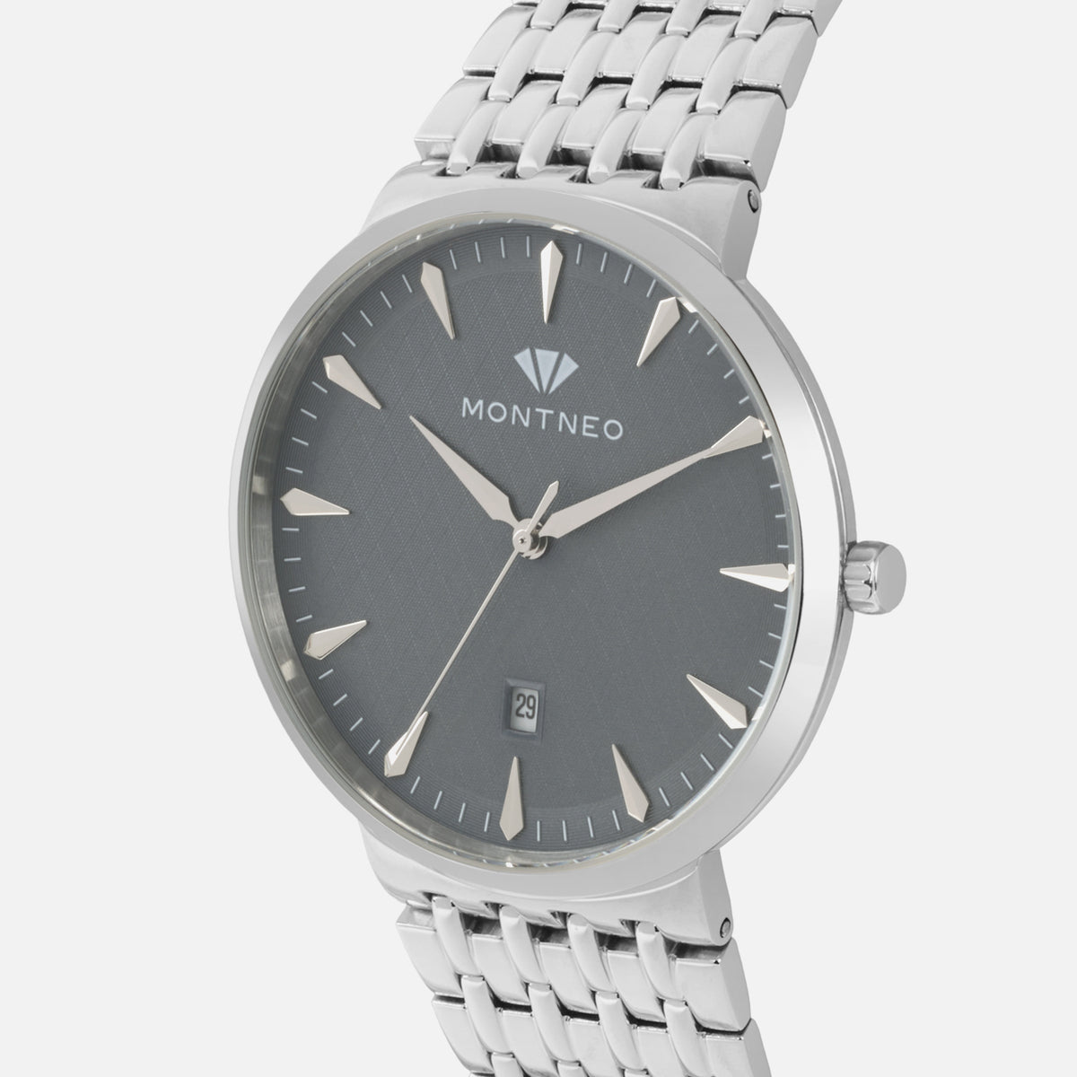 Men Quartz Grey Dial Analog Metal Watch G3522T-M1105