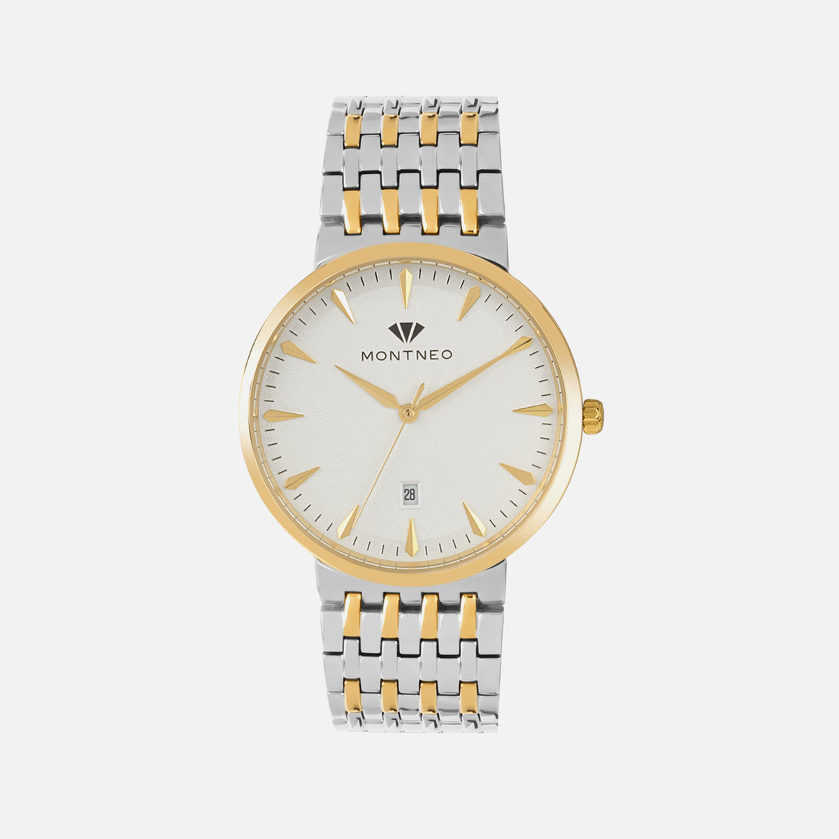 Men Quartz Silver Dial Analog Metal Watch G3522T-M1203