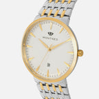 Men Quartz Silver Dial Analog Metal Watch G3522T-M1203