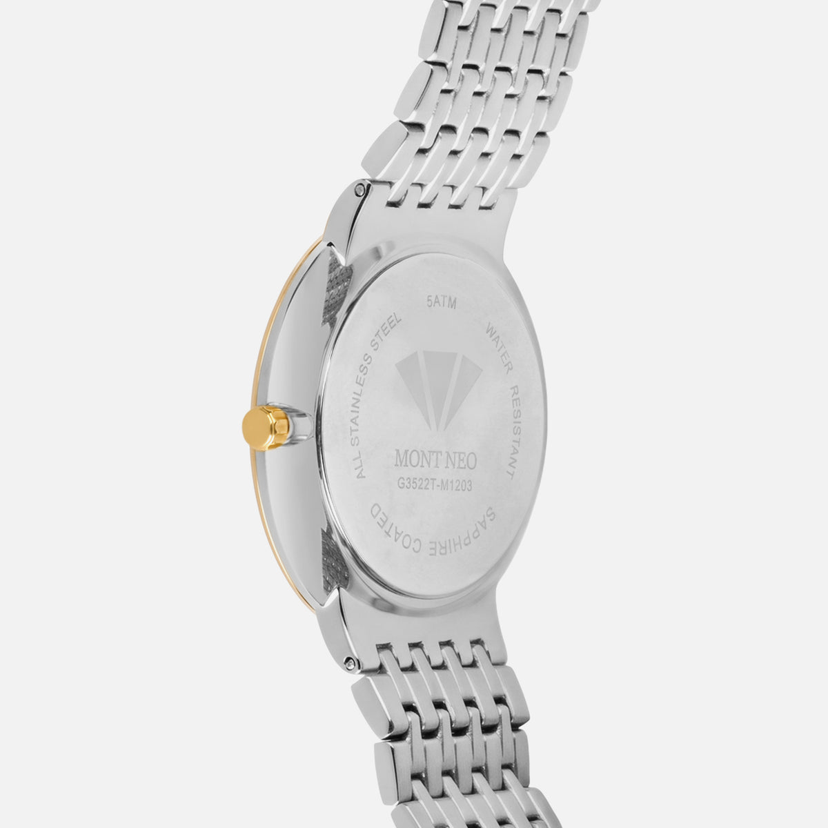 Men Quartz Silver Dial Analog Metal Watch G3522T-M1203