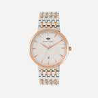 Men Quartz Silver Dial Analog Metal Watch G3522T-M1303