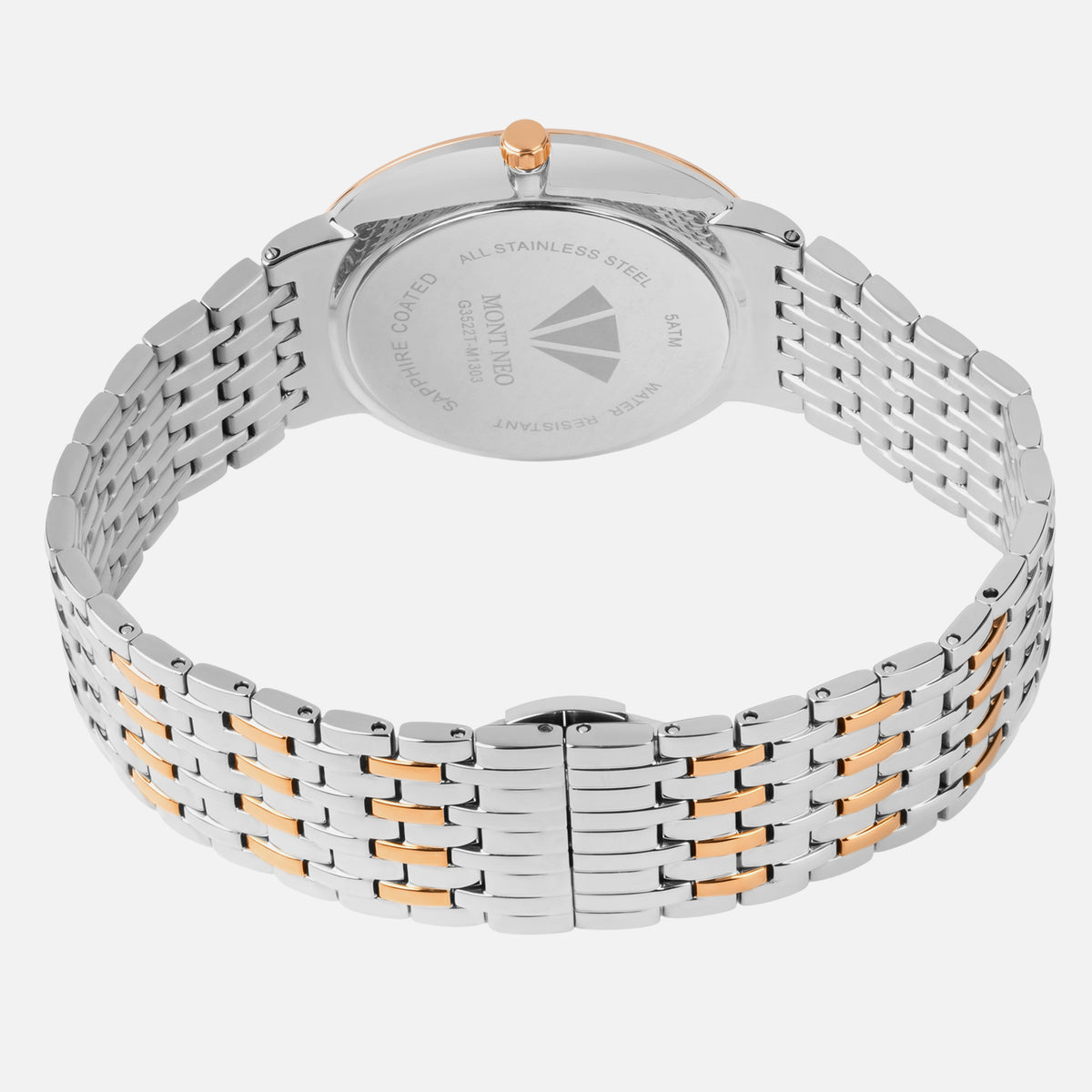 Men Quartz Silver Dial Analog Metal Watch G3522T-M1303