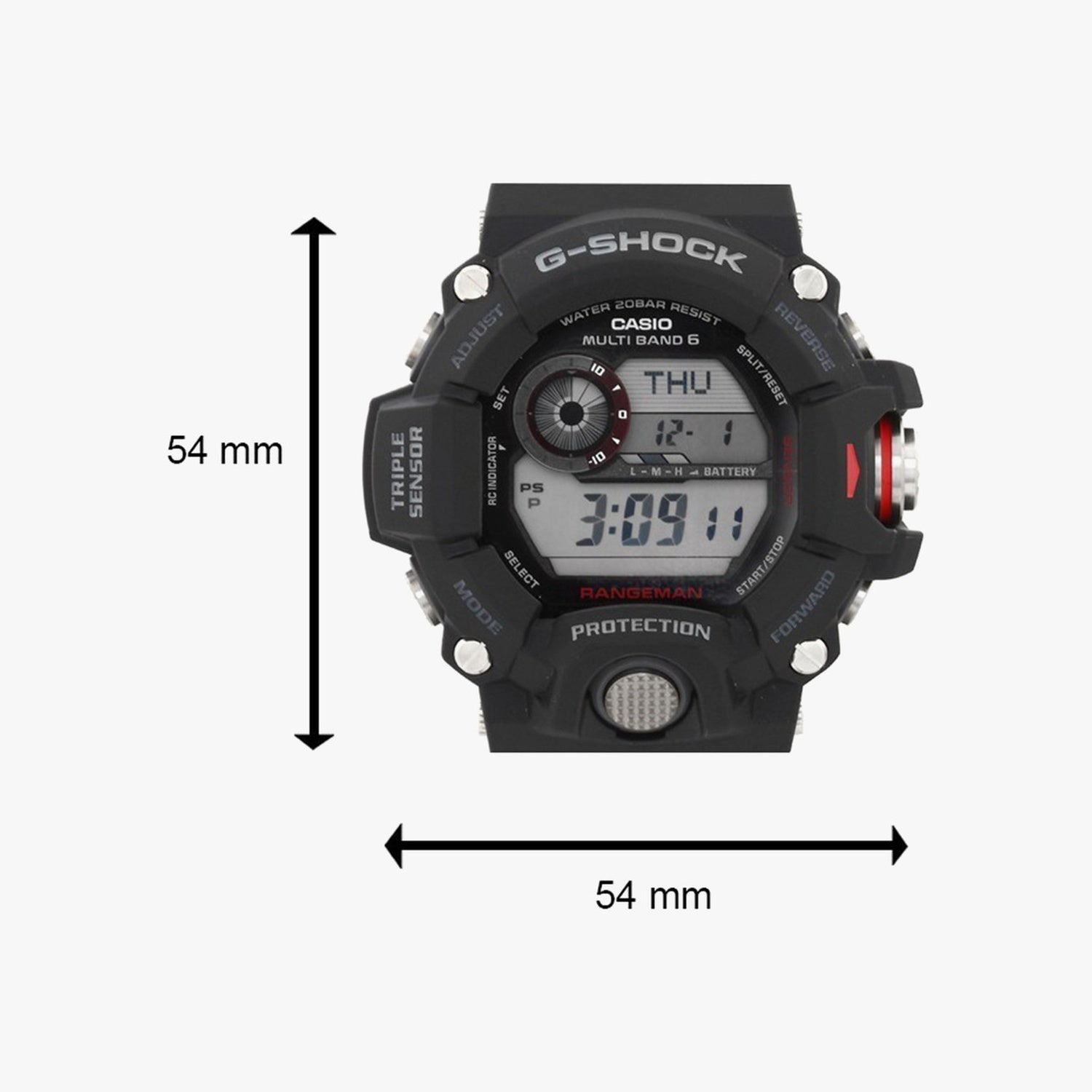G-Shock Men Quartz Black Dial Digital Resin Watch G485