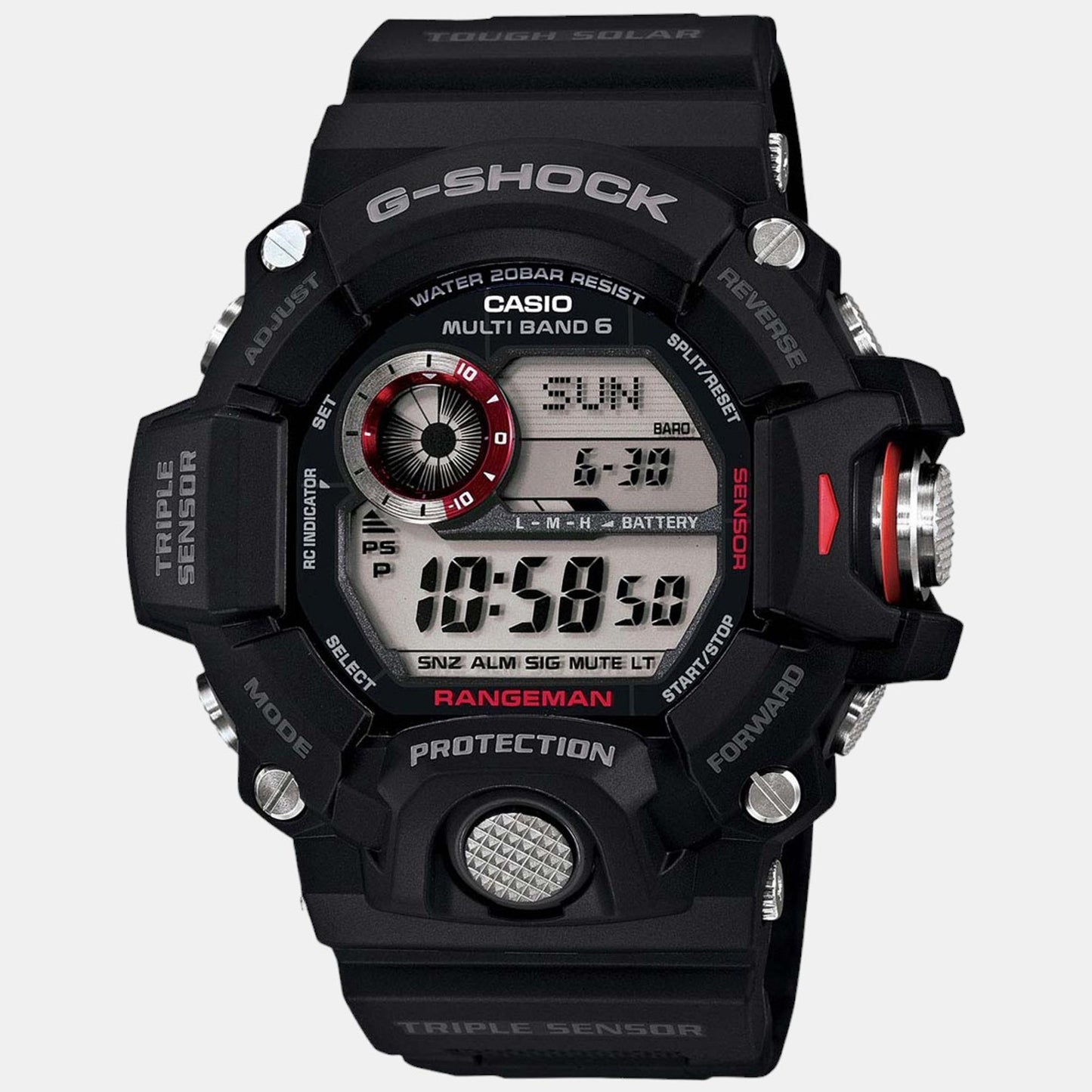 G-Shock Men Quartz Black Dial Digital Resin Watch G485
