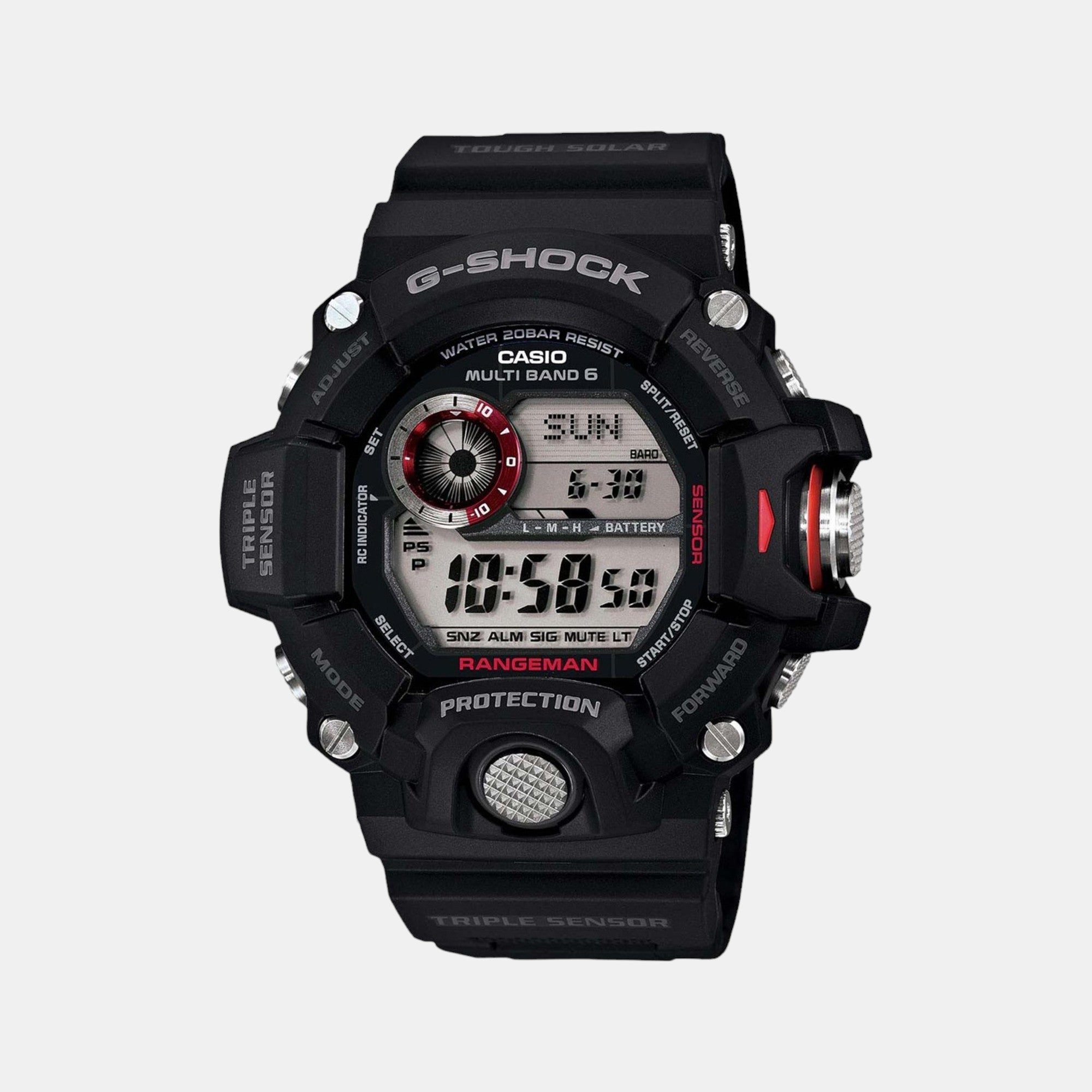 G-Shock Men Quartz Black Dial Digital Resin Watch G485