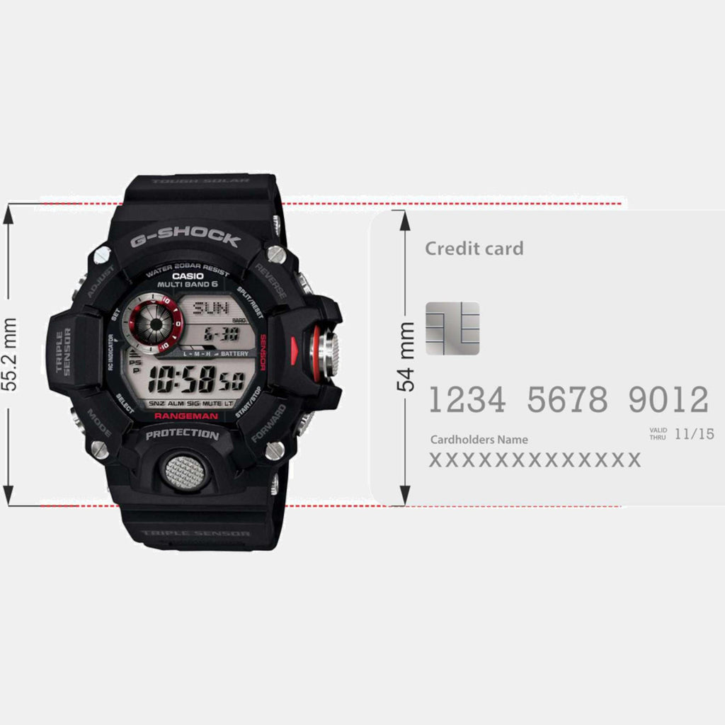 G-Shock Men Quartz Black Dial Digital Resin Watch G485