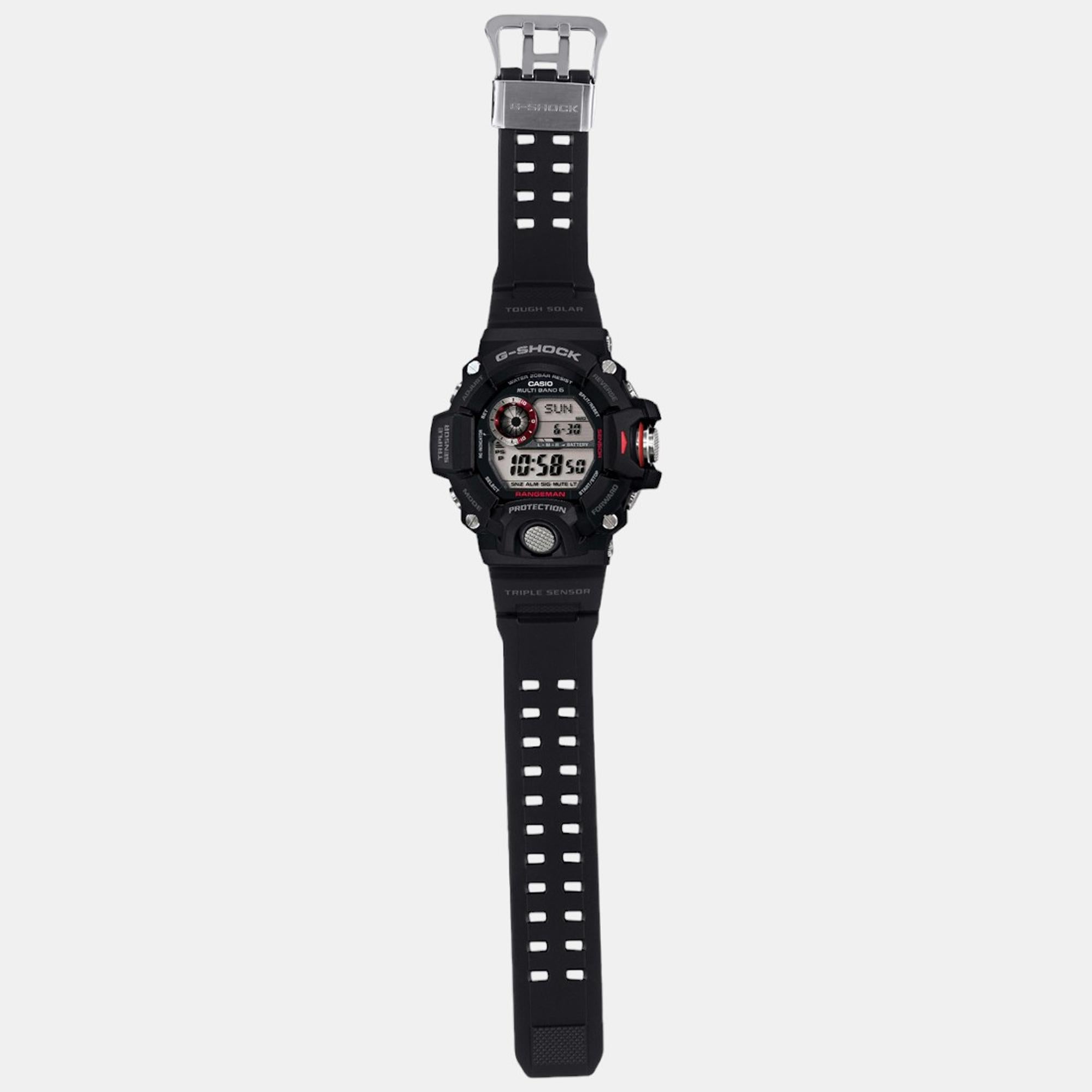 G-Shock Men Quartz Black Dial Digital Resin Watch G485