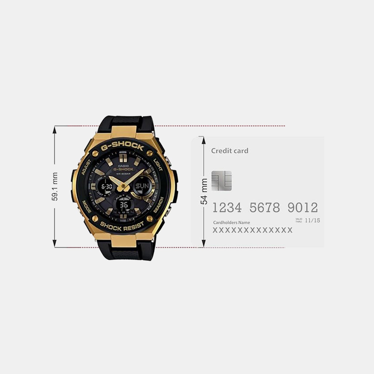 G-Shock Men Quartz Black Dial Analog-Digital Resin Watch G608