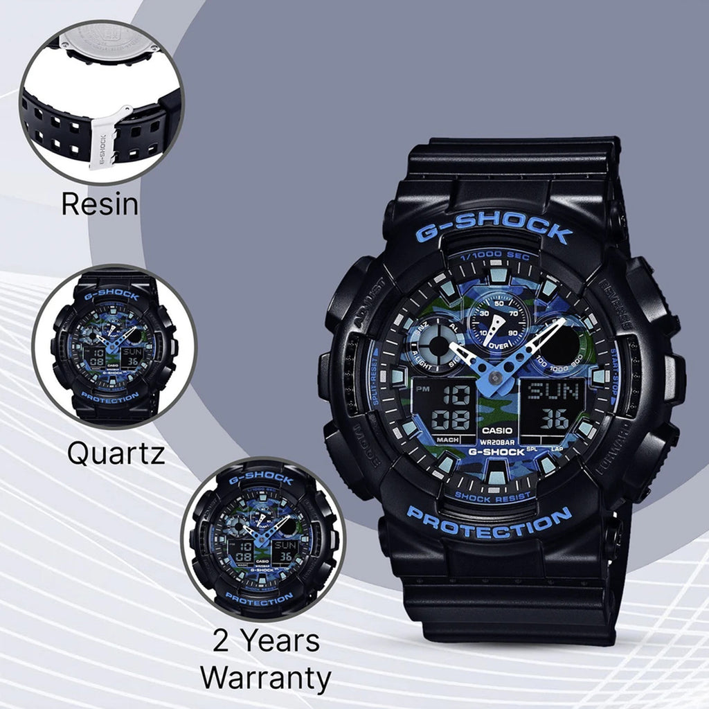 G-Shock Men Quartz Blue Dial Analog-Digital Resin Watch G625