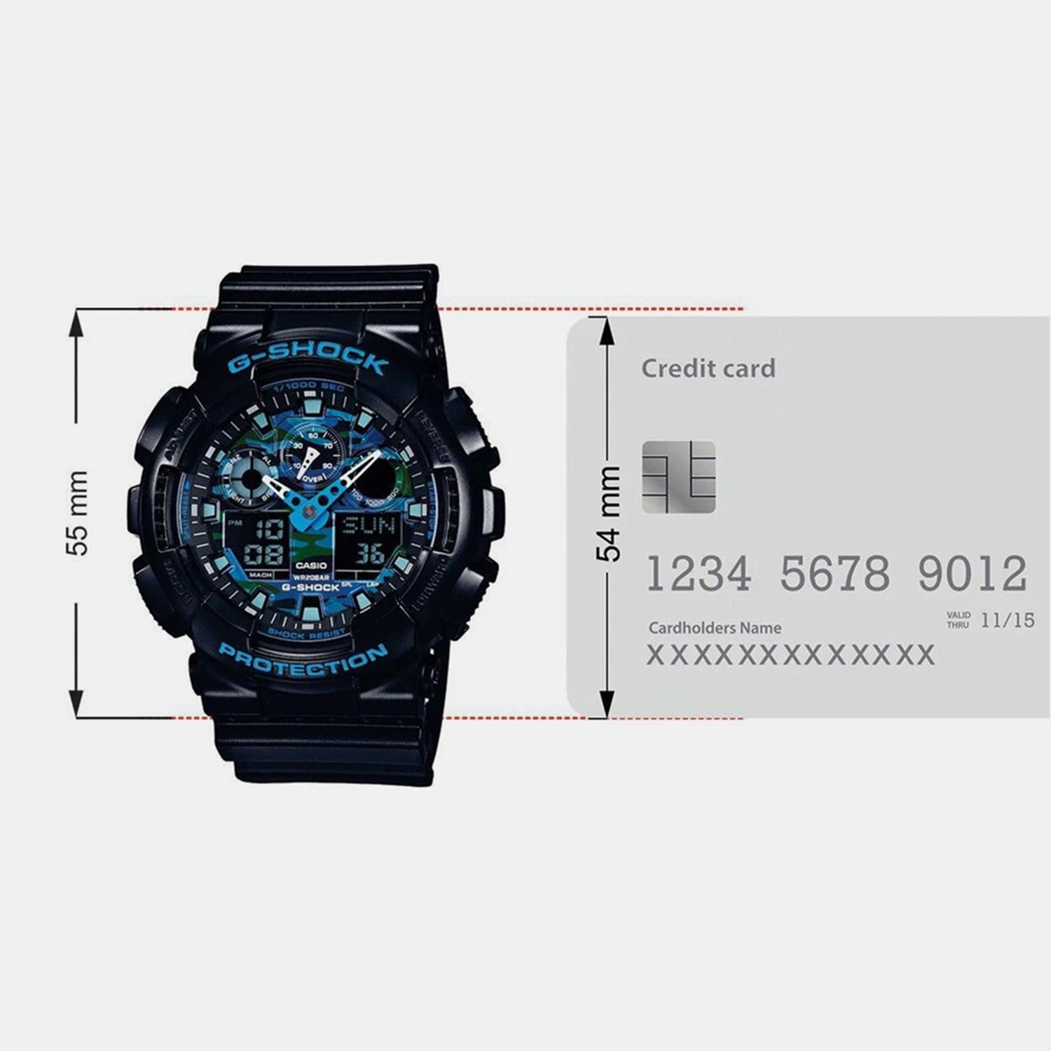 G-Shock Men Quartz Blue Dial Analog-Digital Resin Watch G625
