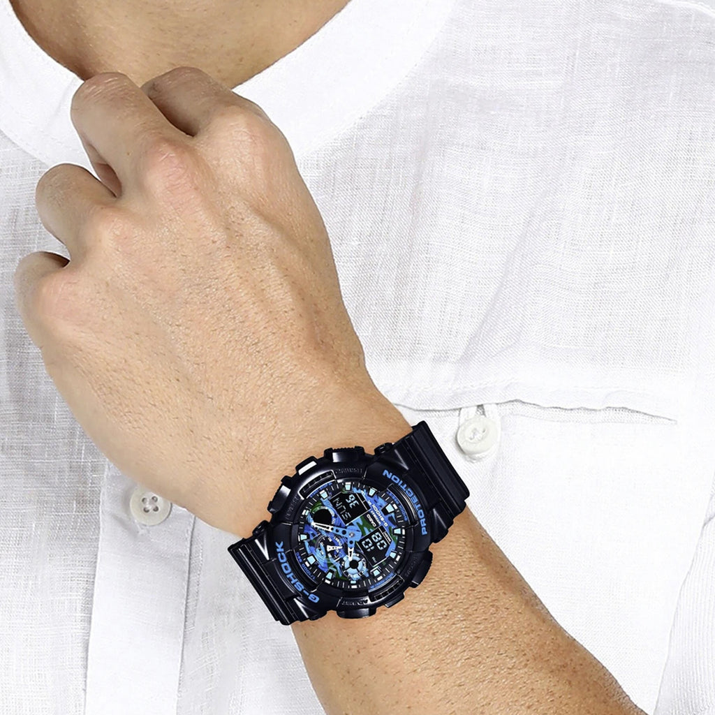G-Shock Men Quartz Blue Dial Analog-Digital Resin Watch G625