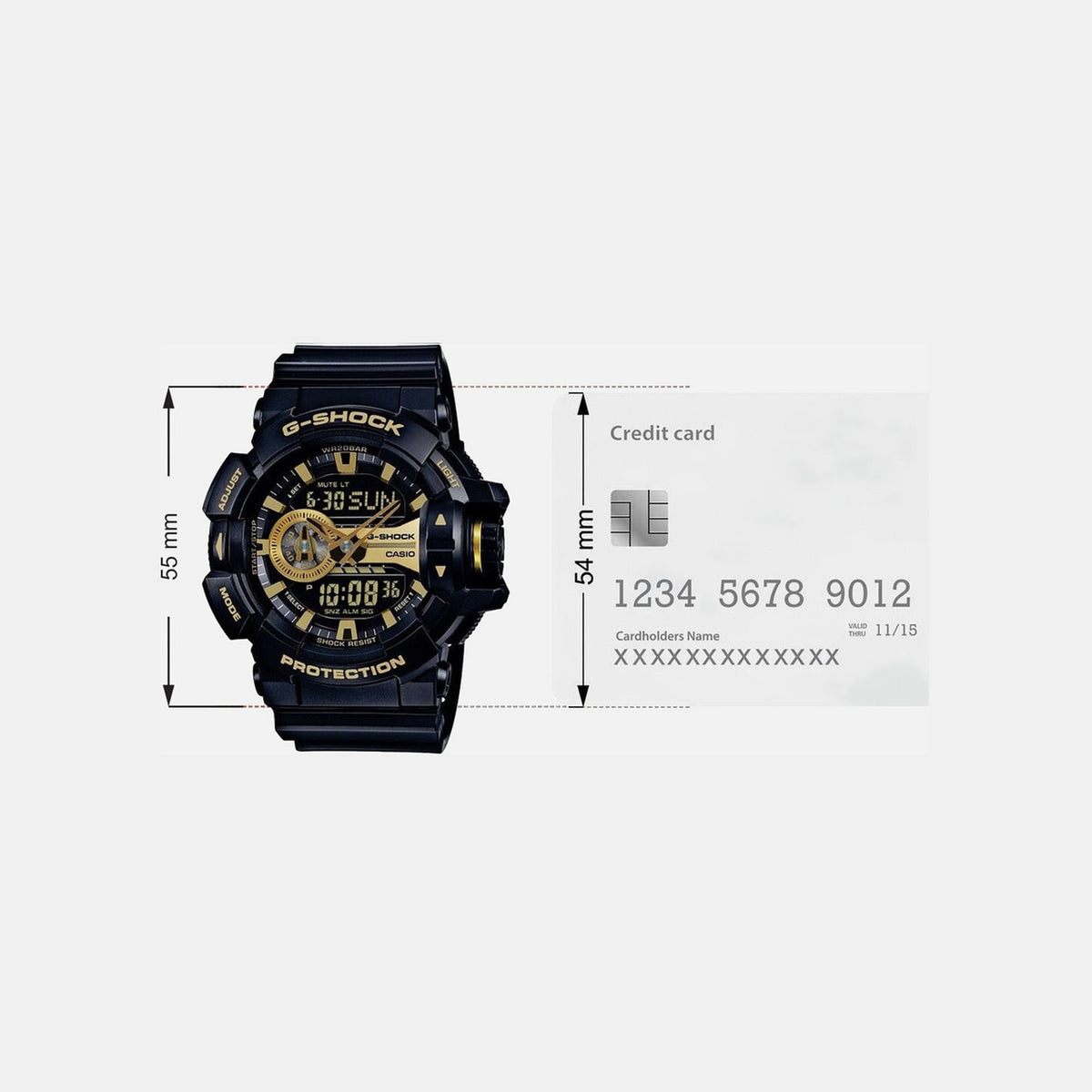G-Shock Men Quartz Gold Dial Analog-Digital Resin Watch G651