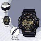 G-Shock Men Quartz Gold Dial Analog-Digital Resin Watch G651