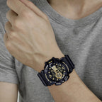 G-Shock Men Quartz Gold Dial Analog-Digital Resin Watch G651