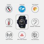 G-Shock Men Quartz Black Dial Analog-Digital Resin Watch G652