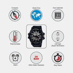 G-Shock Men Quartz Black Dial Analog-Digital Resin Watch G660