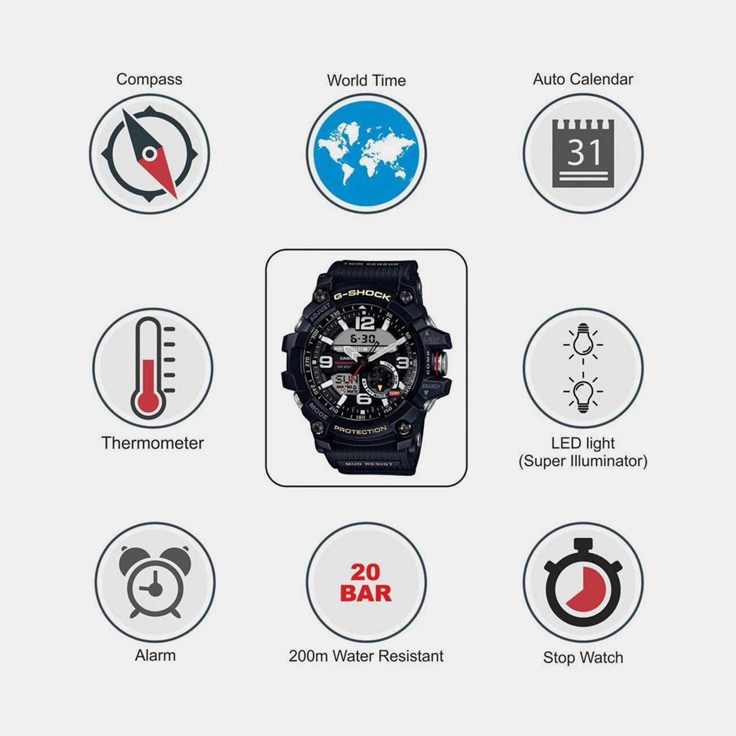 G-Shock Men Quartz Black Dial Analog-Digital Resin Watch G660