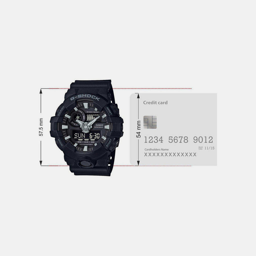 G-Shock Men Quartz Black Dial Analog-Digital Resin Watch G715