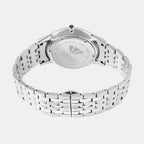 Regular Men Quartz Silver Dial Analog Stainless Steel Watch G8500D-M1102