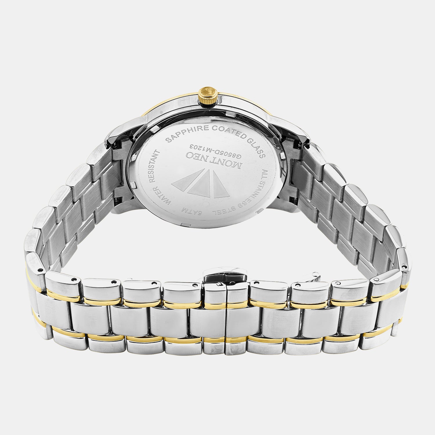 Men Quartz Silver Dial Analog Metal Watch G8505D-M1203