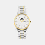 Men Quartz Silver Dial Analog Metal Watch G8505D-M1203