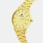 Men Quartz Gold Dial Analog Metal Watch G8505D-M2209