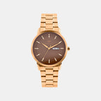 Men Quartz Brown Dial Analog Metal Watch G8505D-M3306