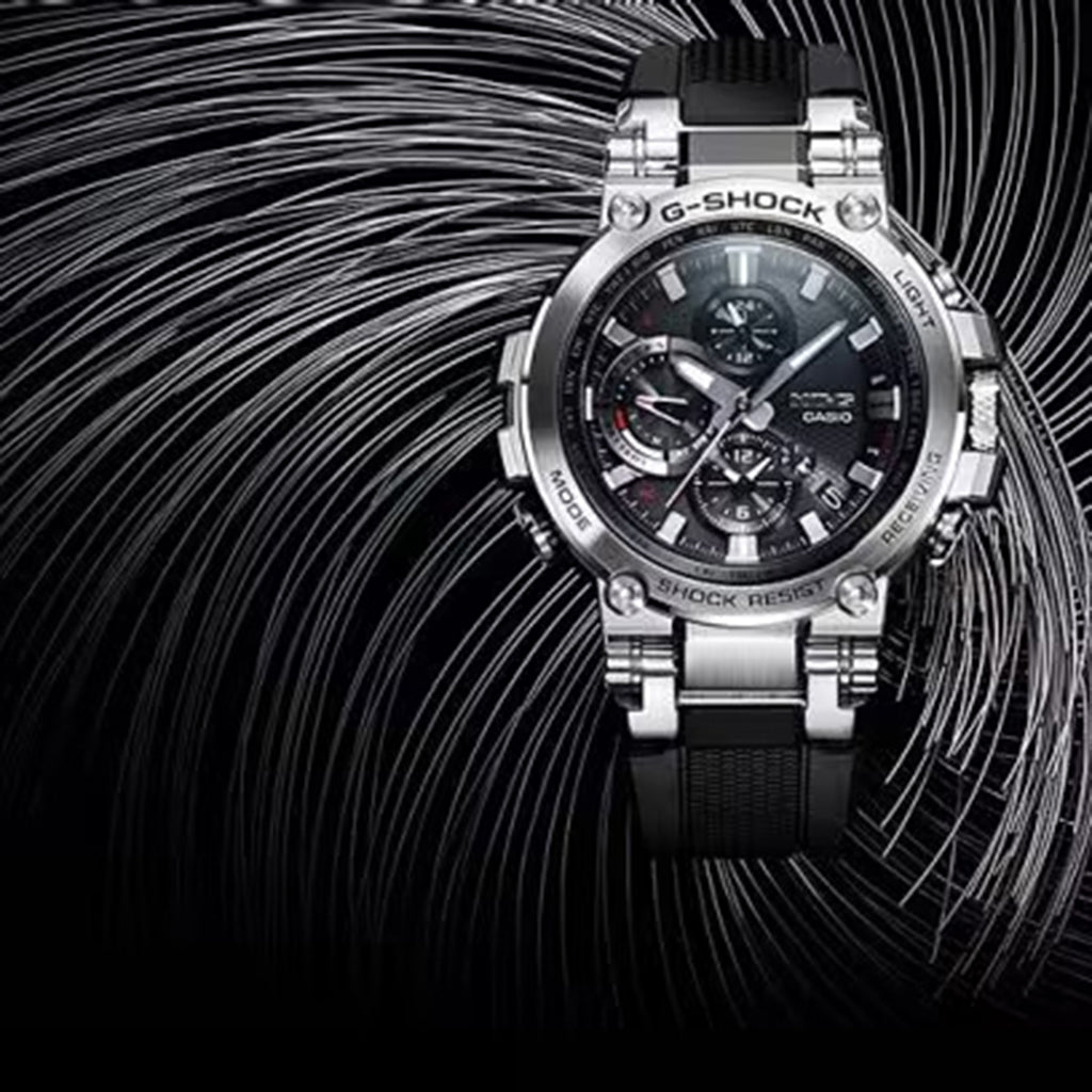G-Shock MT-G Men Solar Black Dial Chronograph Resin Watch G866