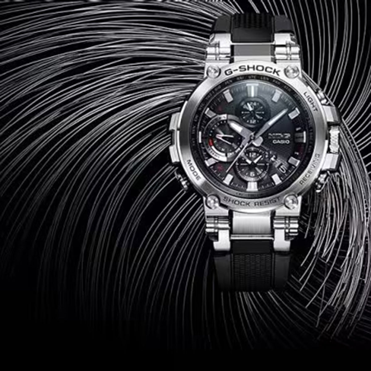 G-Shock Men Solar Black Dial Chronograph Resin Watch G866