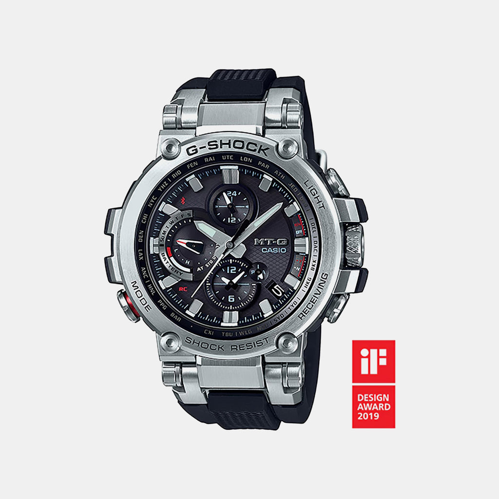 G-Shock MT-G Men Solar Black Dial Chronograph Resin Watch G866