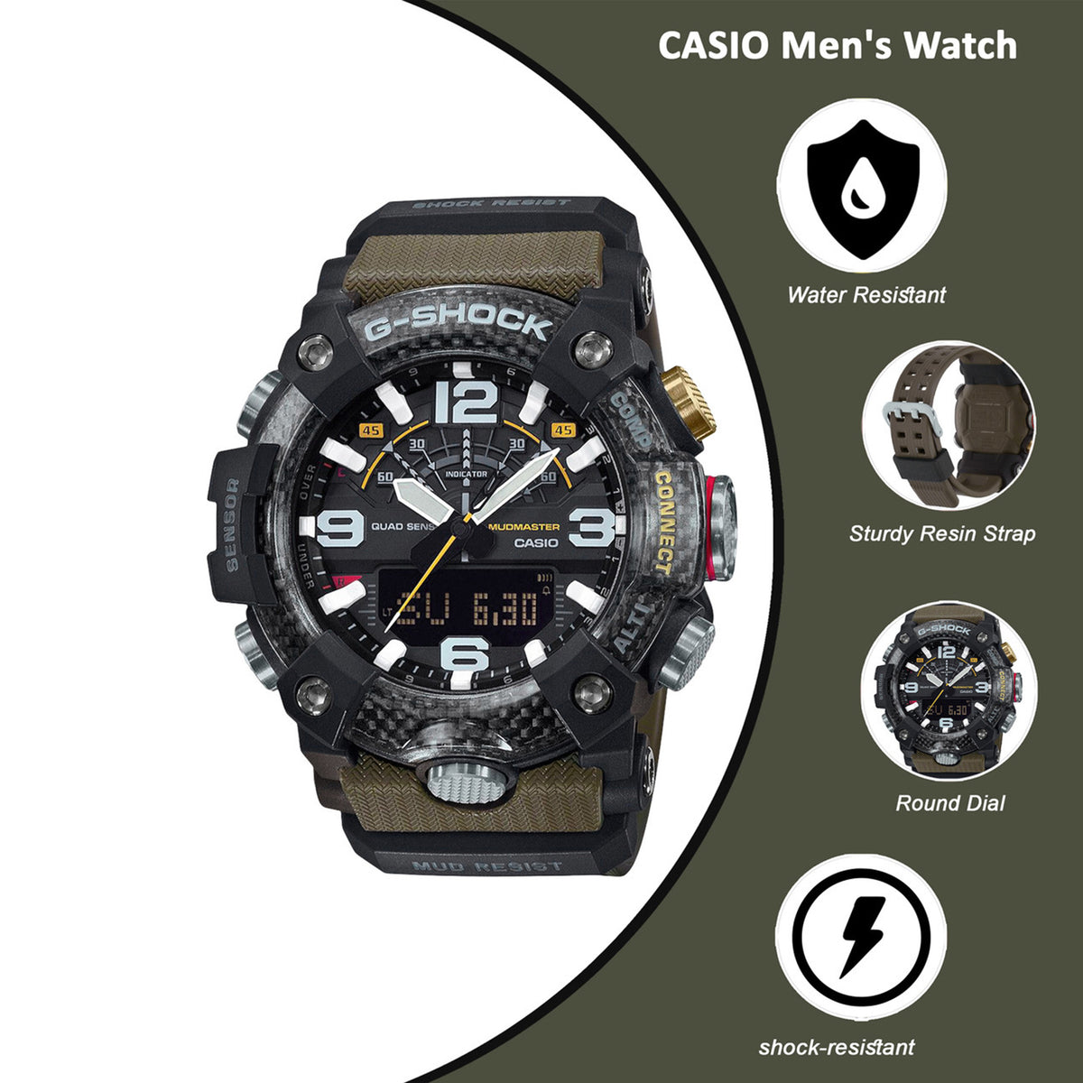 G-Shock Men Quartz Black Dial Analog-Digital Resin Watch G973