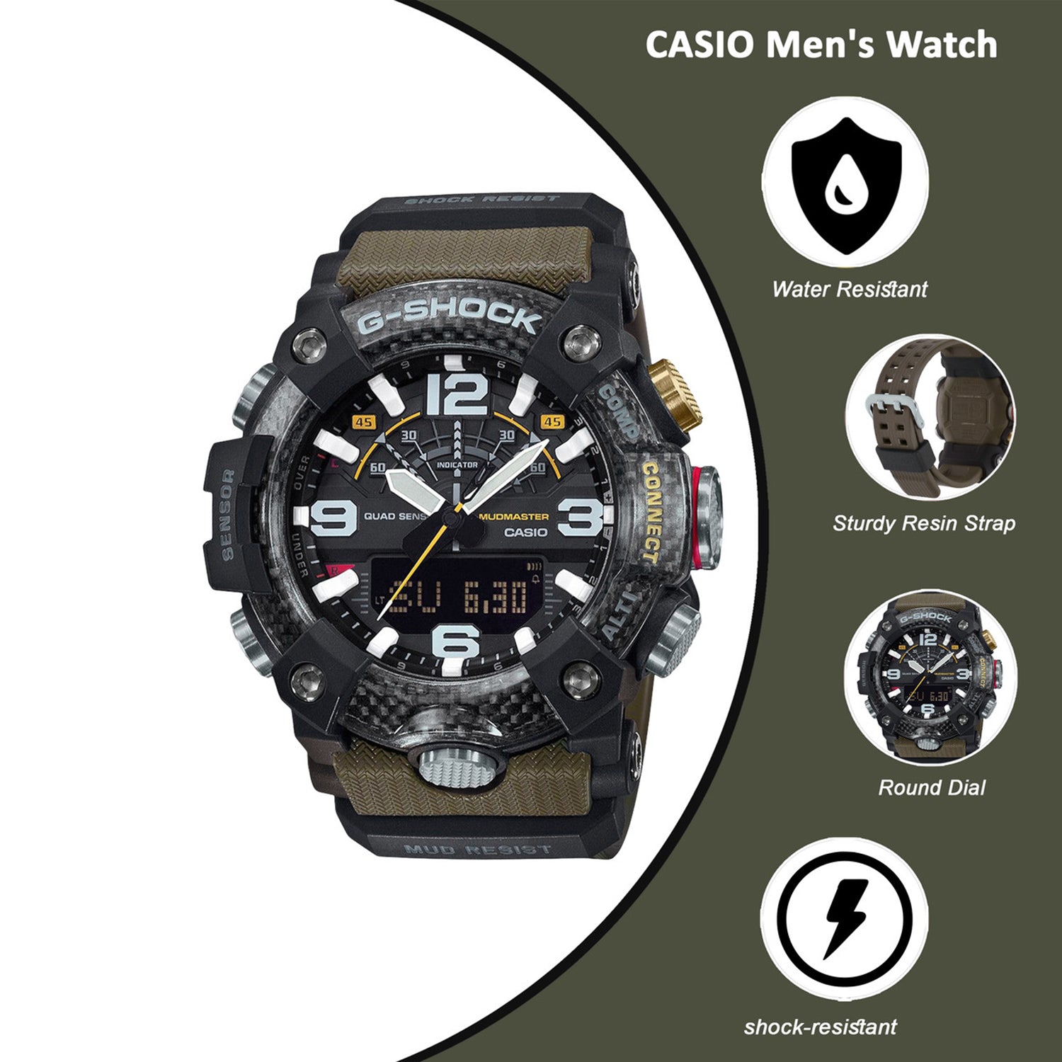 G-Shock Men Quartz Black Dial Analog-Digital Resin Watch G973