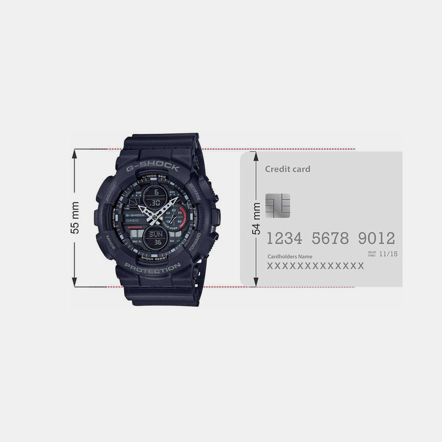 G-Shock Men Quartz Black Dial Analog-Digital Resin Watch G975