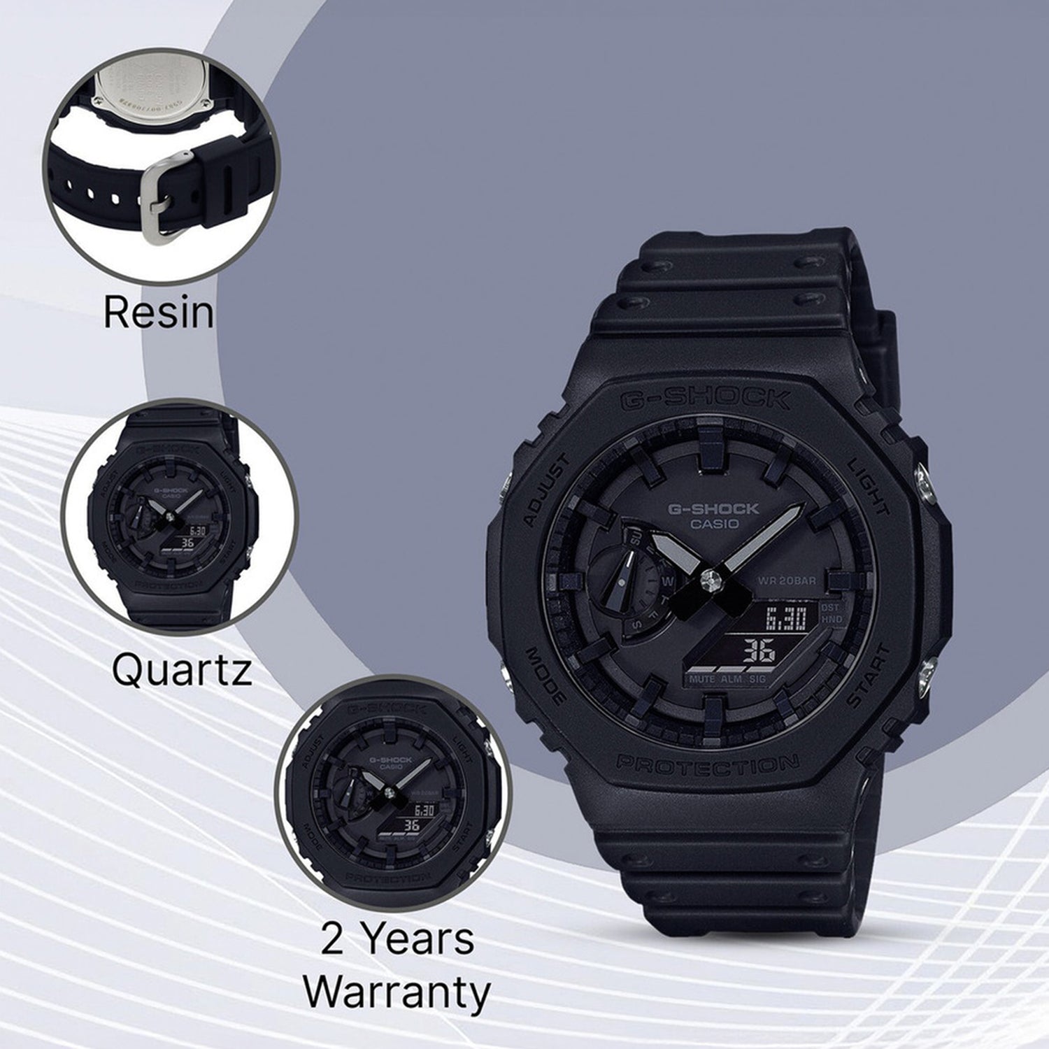 G-Shock Men Quartz Black Dial Analog-Digital Resin Watch G987