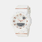 G-Shock Women Quartz White Dial Analog-Digital Resin Watch G998