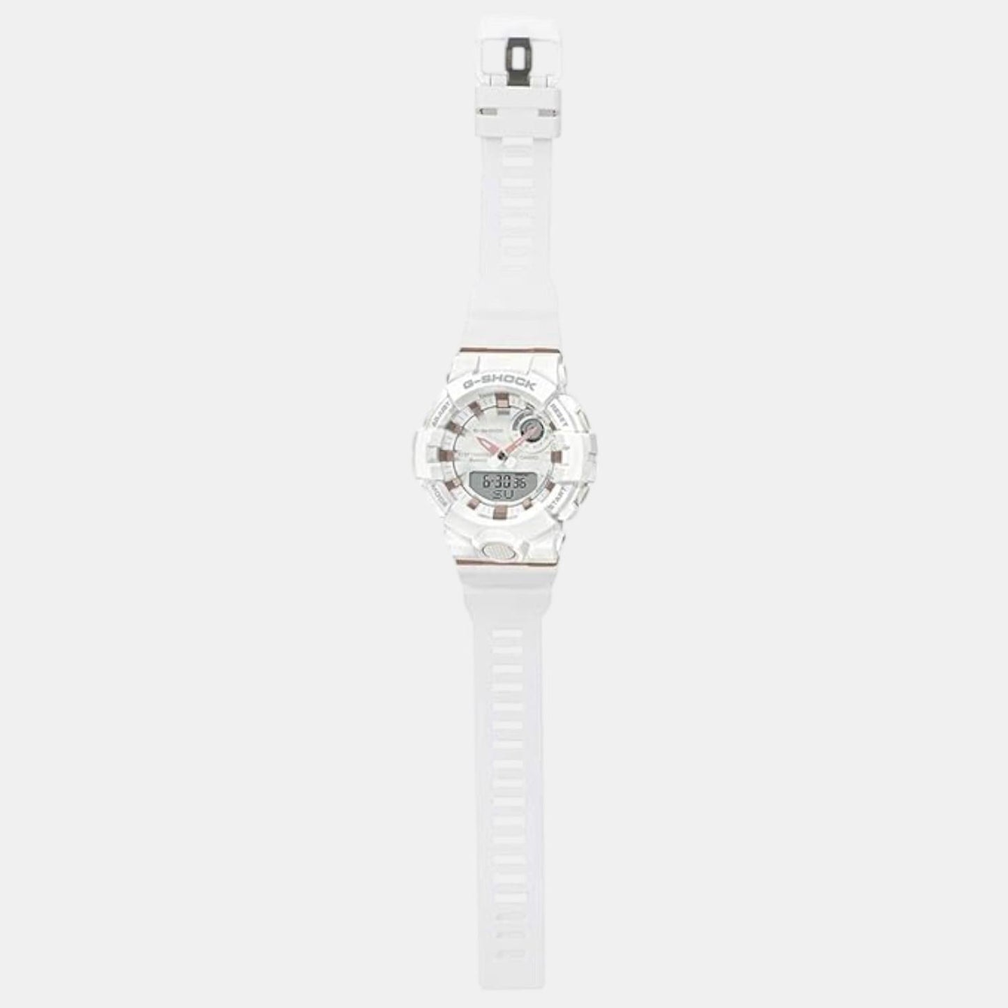 G-Shock Women Quartz White Dial Analog-Digital Resin Watch G998
