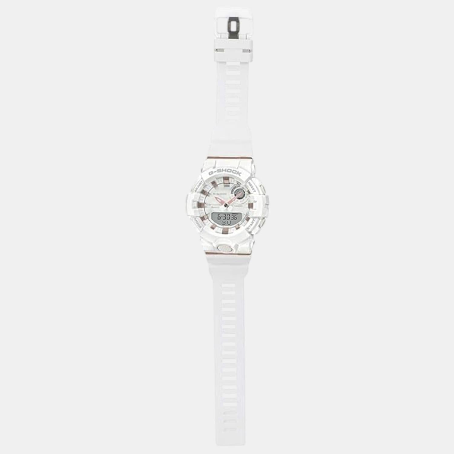 G-Shock Women Quartz White Dial Analog-Digital Resin Watch G998