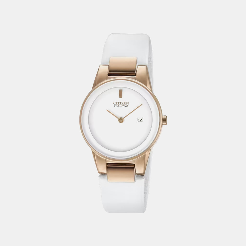 Eco-Drive Women Quartz White Dial Analog Stainless Steel GA1053-01A