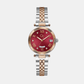 Flair Women Quartz Red Dial Analog Stainless Steel Watch Z01017L3MF