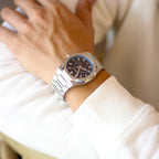 Geome Men Quartz Black Dial Chronograph Stainless Steel Watch