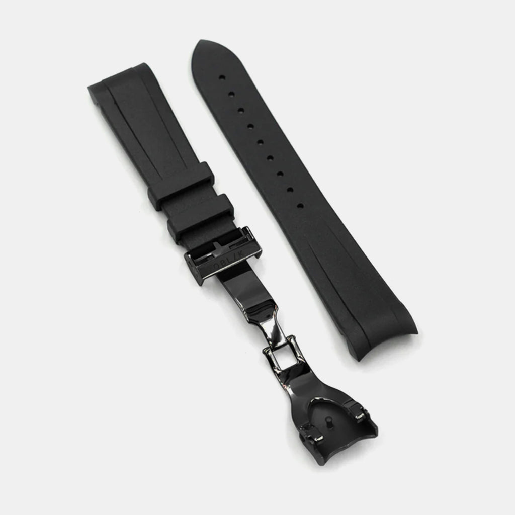 Men Quartz Black Dial Analog Stainless Steel Watch Geome Sport Stealth-rubber
