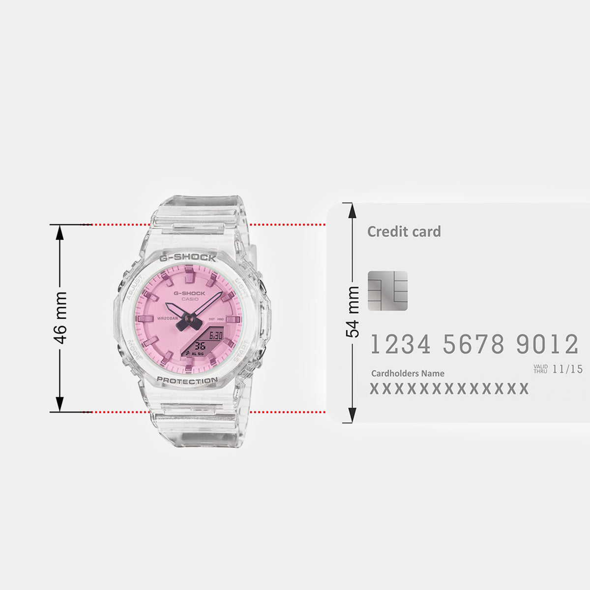 G-Shock Women Quartz Pink Dial Analog-Digital Resin Watch G1823